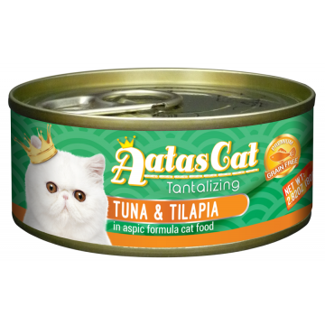 Aatas Cat Tantalizing Tuna & Tilapia 80g Carton (24 Cans)